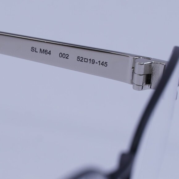 Saint Laurent SL M64 002 Eyeglasses Black/Silver 52mm Cat Eye Frame - Picture 9 of 11